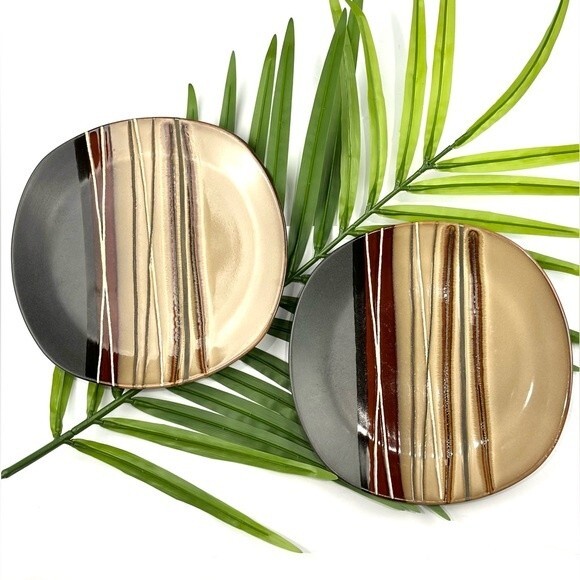 Better Homes & Gardens Bazaar Dinnerware, Brown, Set of 4 - Picture 1 of 8